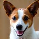 An energetic senior Jack Russell terrier.